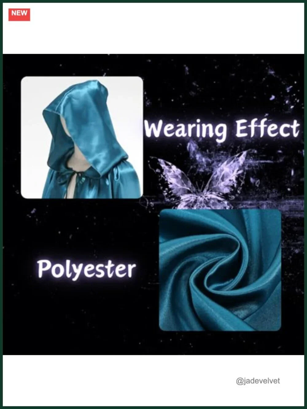Unisex Adult Hooded Satin Cloak Cape Halloween Cosplay Costume Party